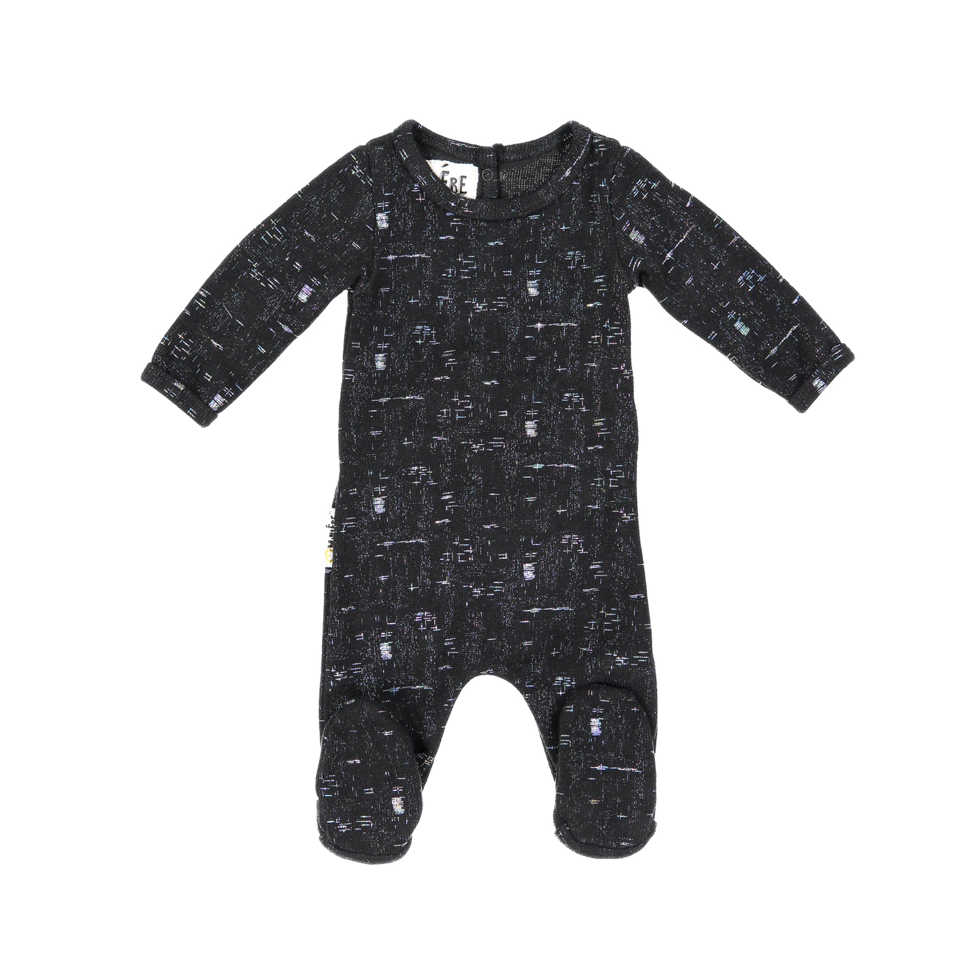 Maniere Foil Footie in Black